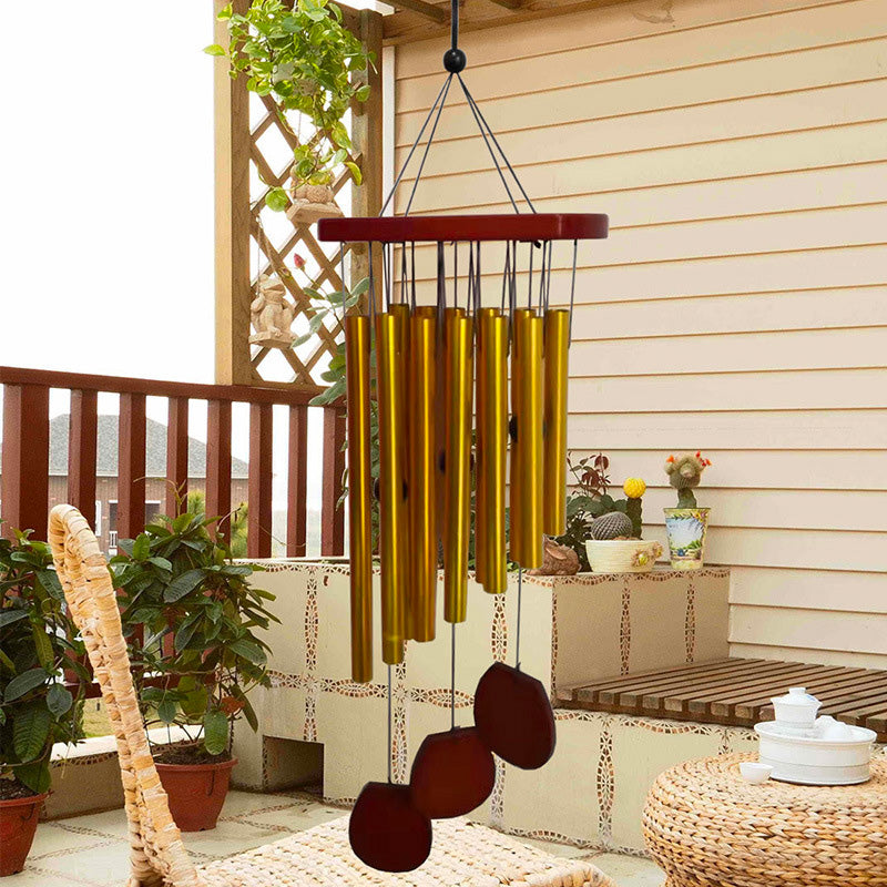 Metal Tube Golden Wind Chime
